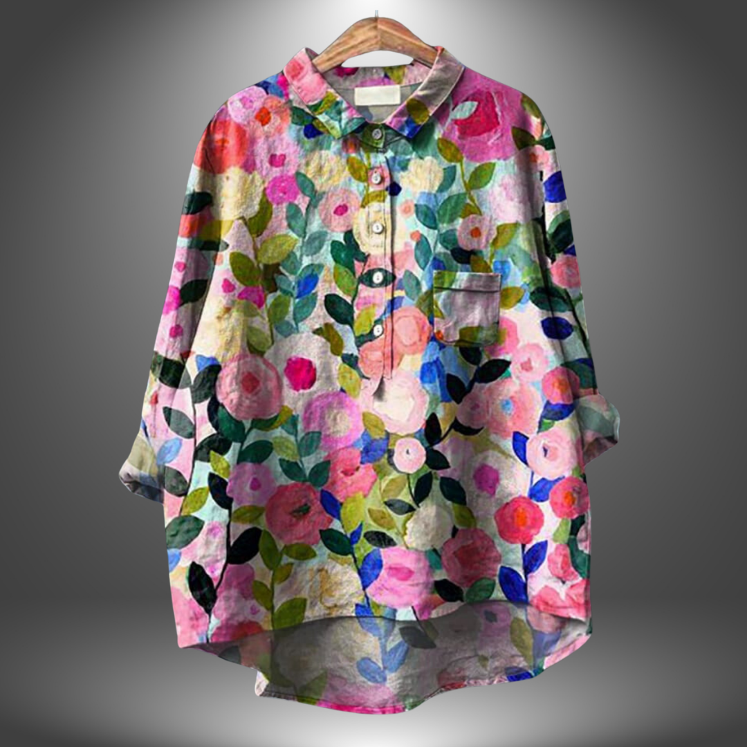 Carla ™ | Chemisier fait main avec motif floral
