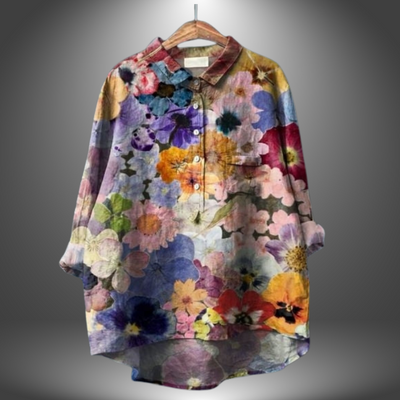 Carla ™ | Chemisier fait main avec motif floral