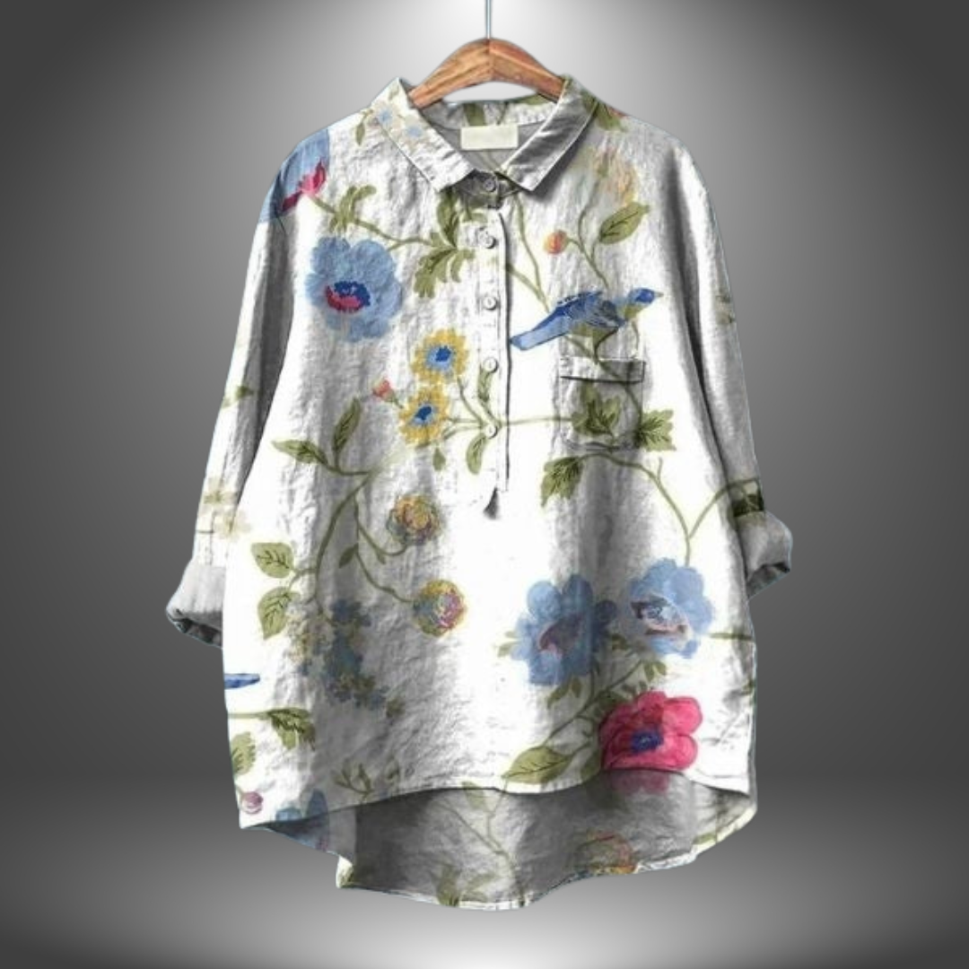 Carla ™ | Chemisier fait main avec motif floral
