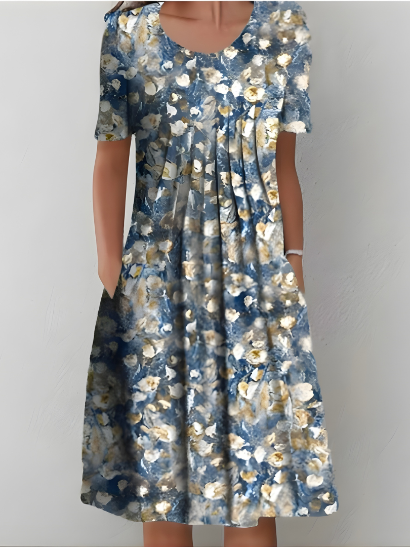 Eleva Robe Plissée Florale