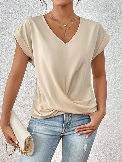 Marianne ™ | T-shirt décontracté avec col en V doux