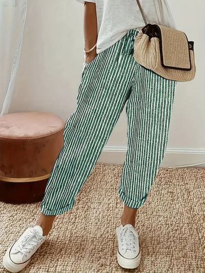 Elena ™ | Pantalon large rayé