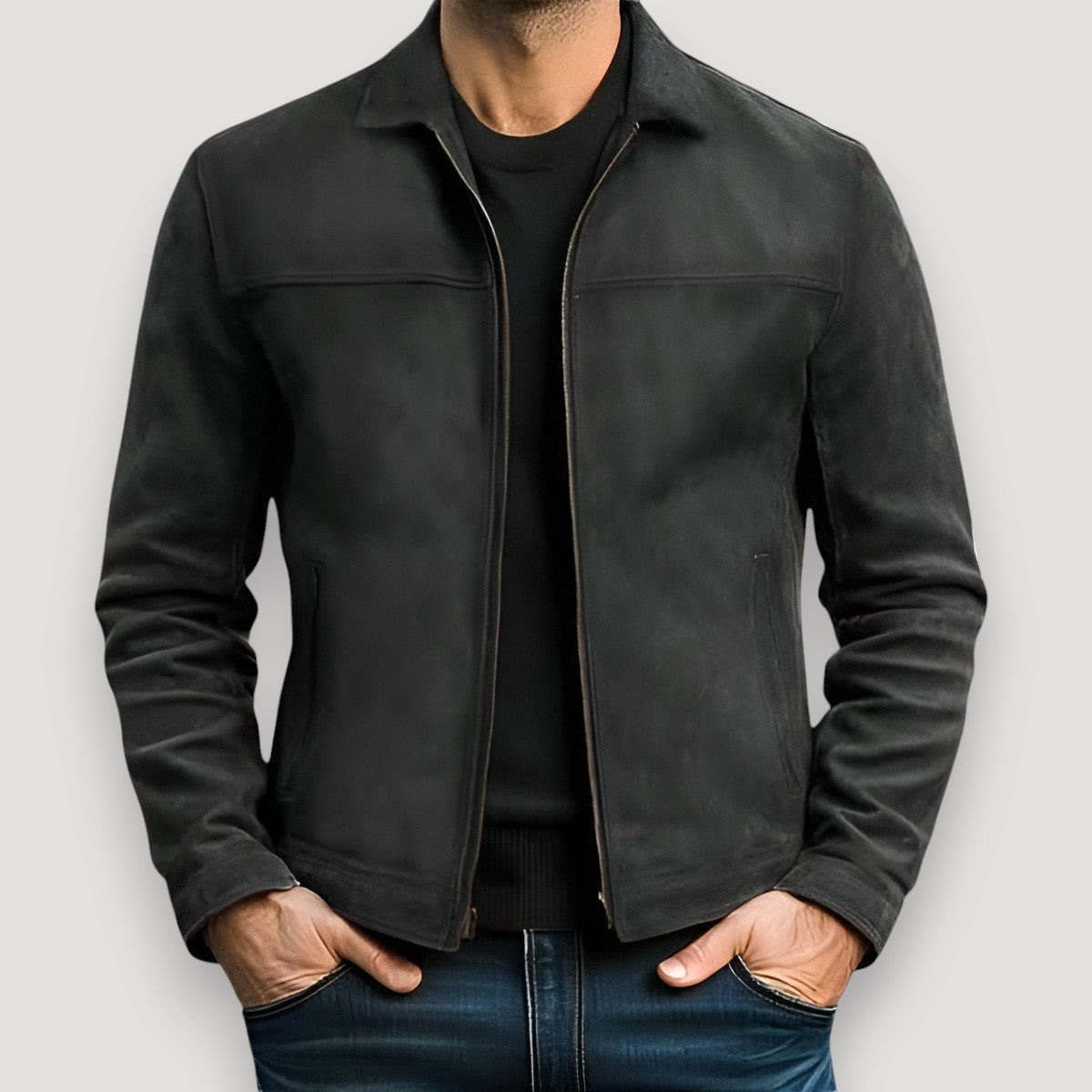 Frank™ | Blouson en Similicuir Premium avec Fermeture Éclair