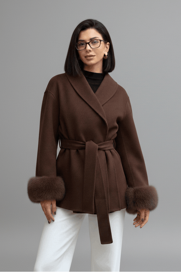 Grâce Arctique™ | Élégant manteau en laine pour femmes