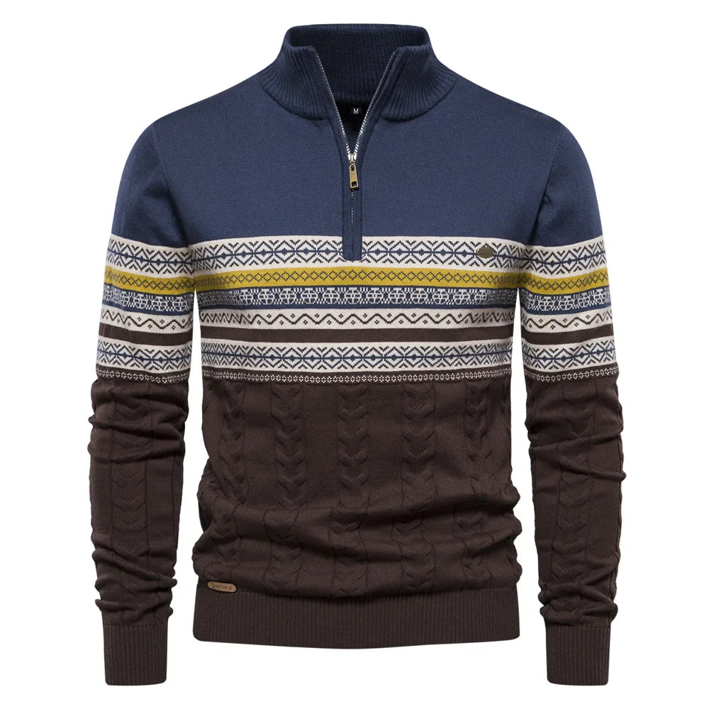 Jean-Luc™ | Pull Fair Isle avec Demi-Zip