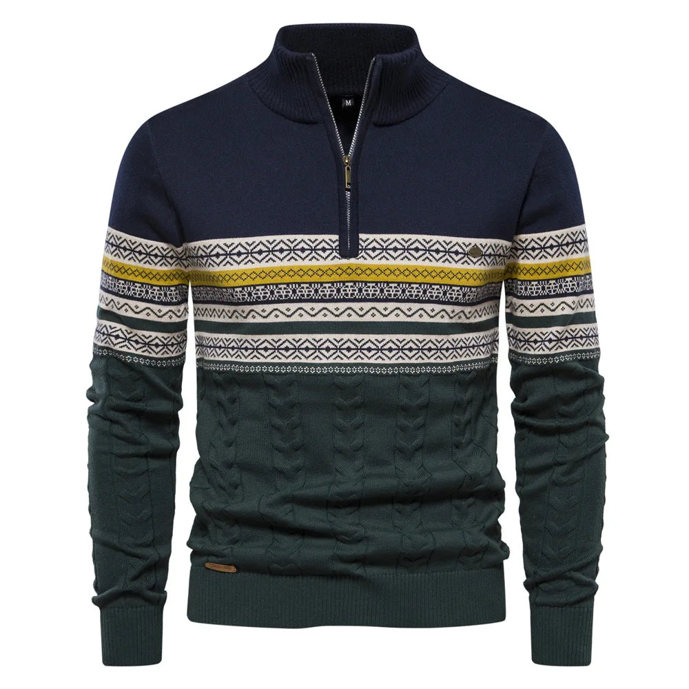 Jean-Luc™ | Pull Fair Isle avec Demi-Zip