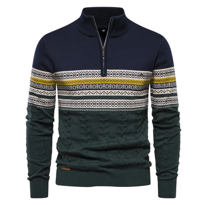 Jean-Luc™ | Pull Fair Isle avec Demi-Zip