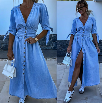 Ivana ™ | Robe en denim éclatante