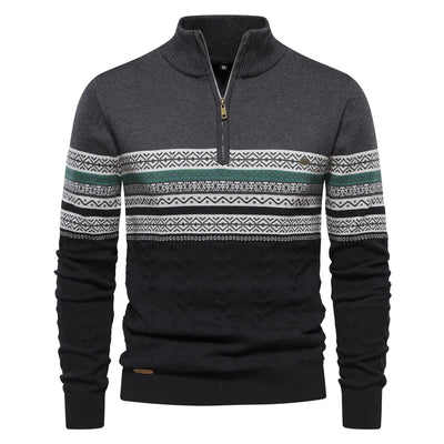 Jean-Luc™ | Pull Fair Isle avec Demi-Zip