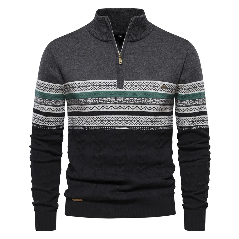 Jean-Luc™ | Pull Fair Isle avec Demi-Zip