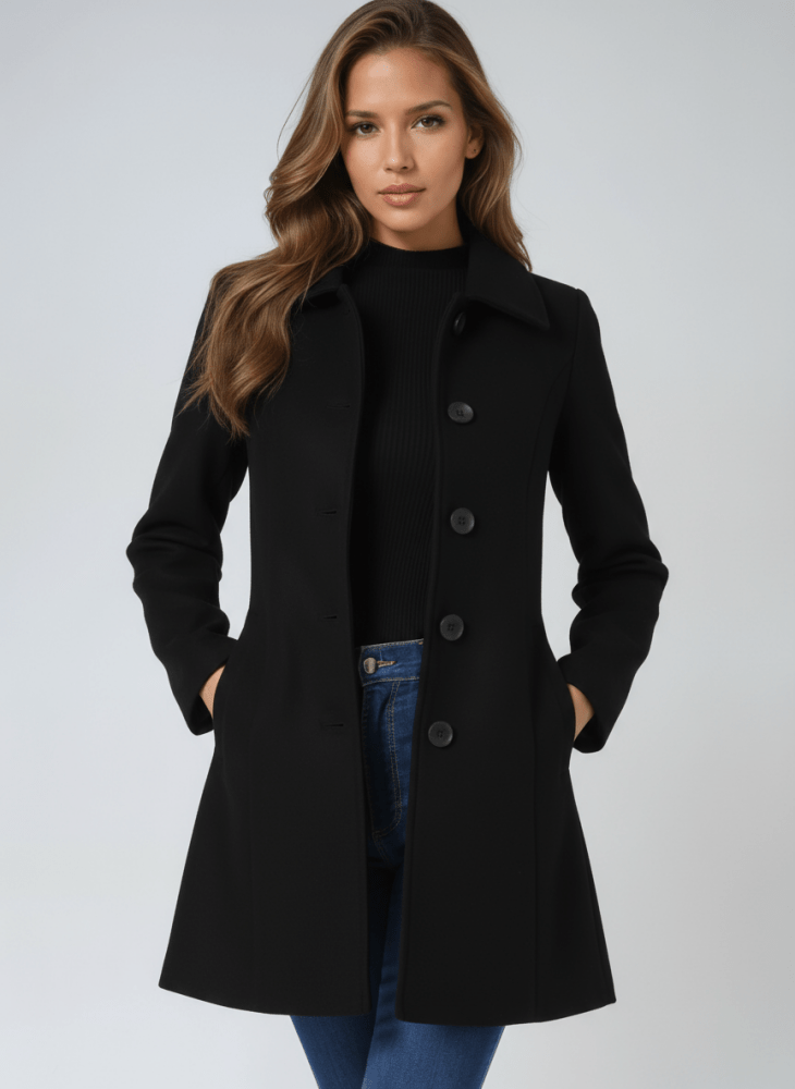 Hélène | Manteau d'hiver pour femme à un bouton