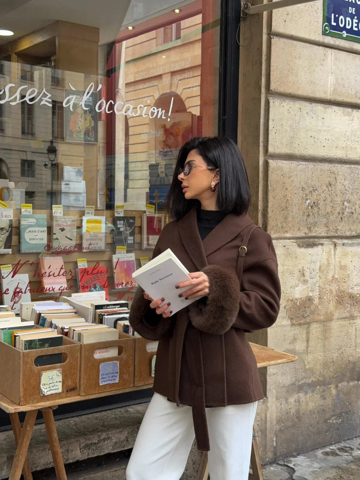 Grâce Arctique™ | Élégant manteau en laine pour femmes