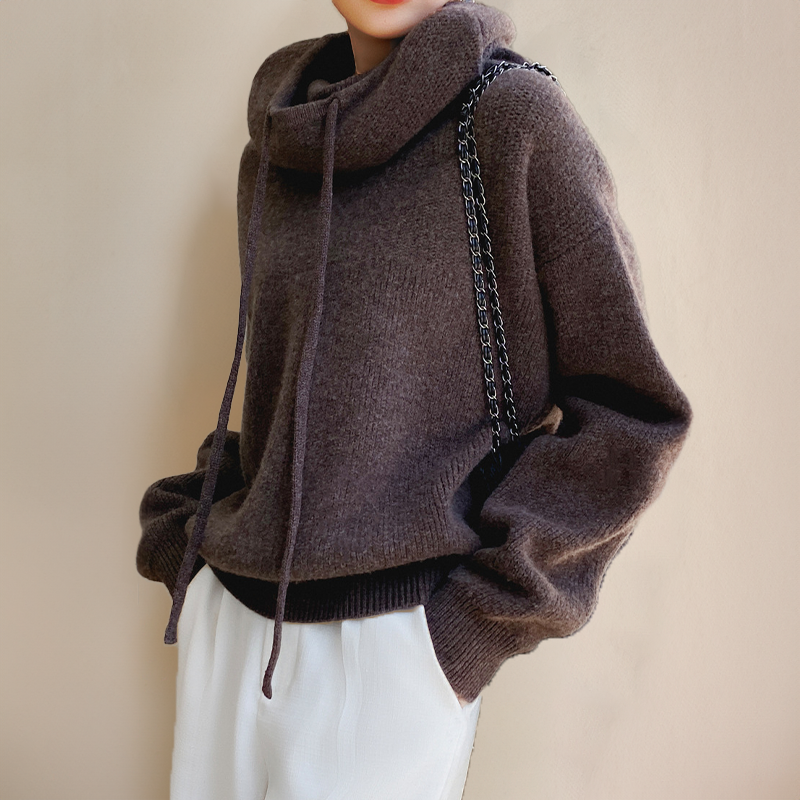 Lucia™ - Pull à col roulé en laine mérinos