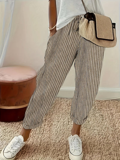 Elena ™ | Pantalon large rayé