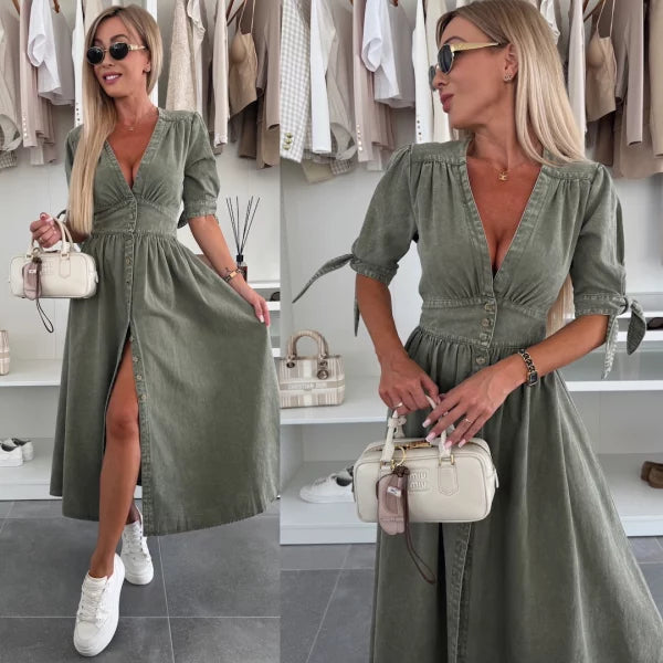 Ivana ™ | Robe en denim éclatante