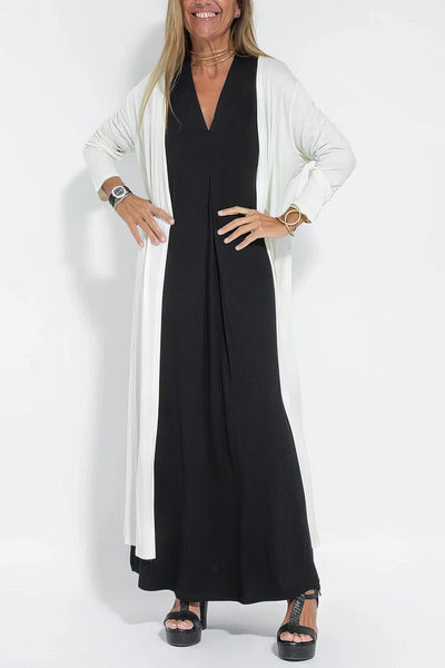 Silvia™ | Robe longue élégante + cardigan assorti OFFERT