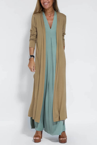 Silvia™ | Robe longue élégante + cardigan assorti OFFERT